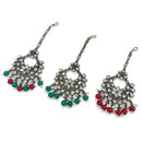 Pooja Bangles Oxidised Plated Pack of 3 Maangtikka