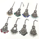 Pooja Bangles Oxidised Plated Pack of 8 Maangtikka