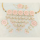 Pooja Bangles Gold Plated Choker Necklace Set With Maangtikka