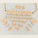 Pooja Bangles Gold Plated Choker Necklace Set With Maangtikka