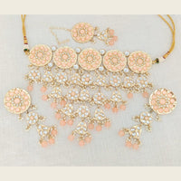 Pooja Bangles Gold Plated Choker Necklace Set With Maangtikka