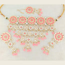 Pooja Bangles Gold Plated Choker Necklace Set With Maangtikka