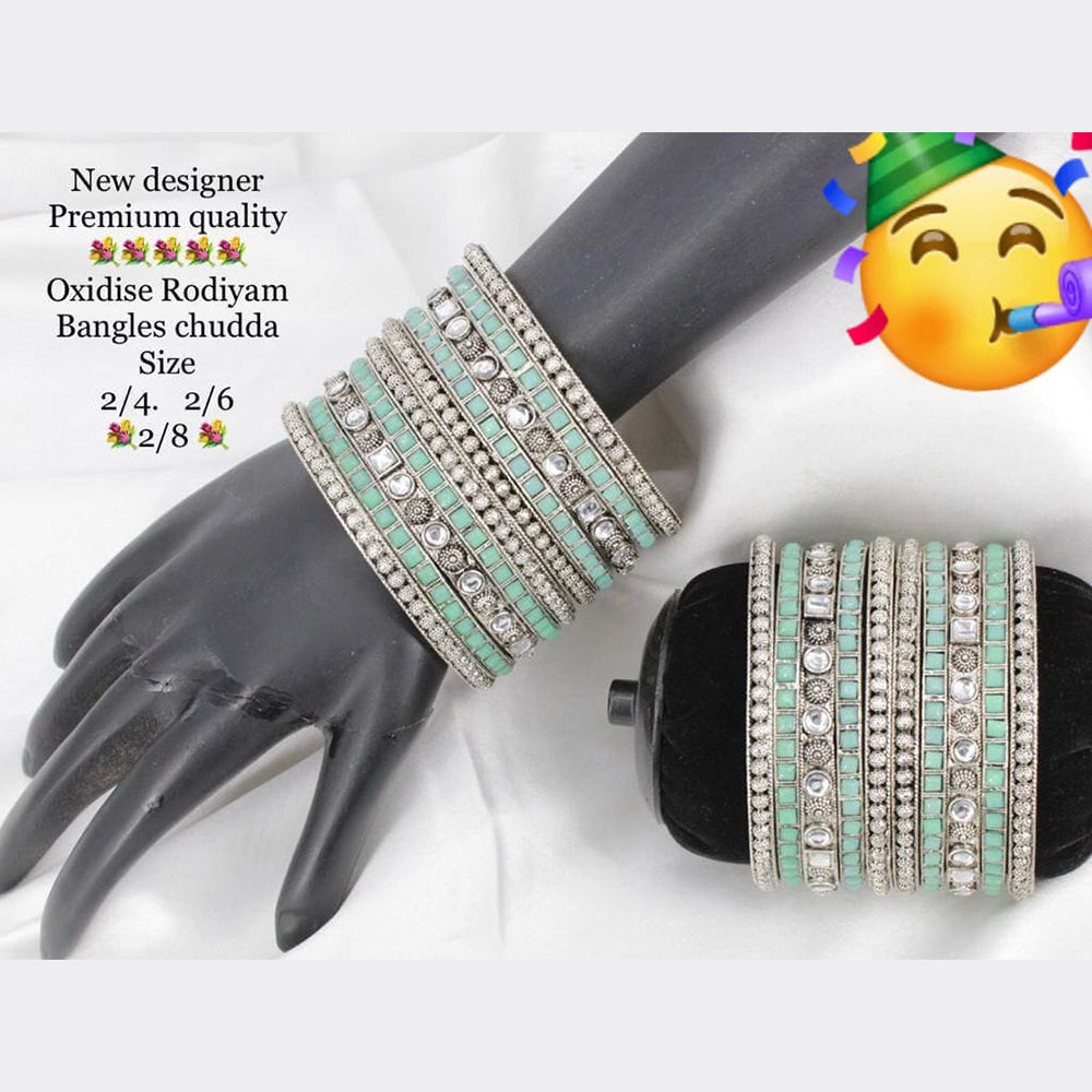 Pooja Bangles Silver Plated Bangles Set