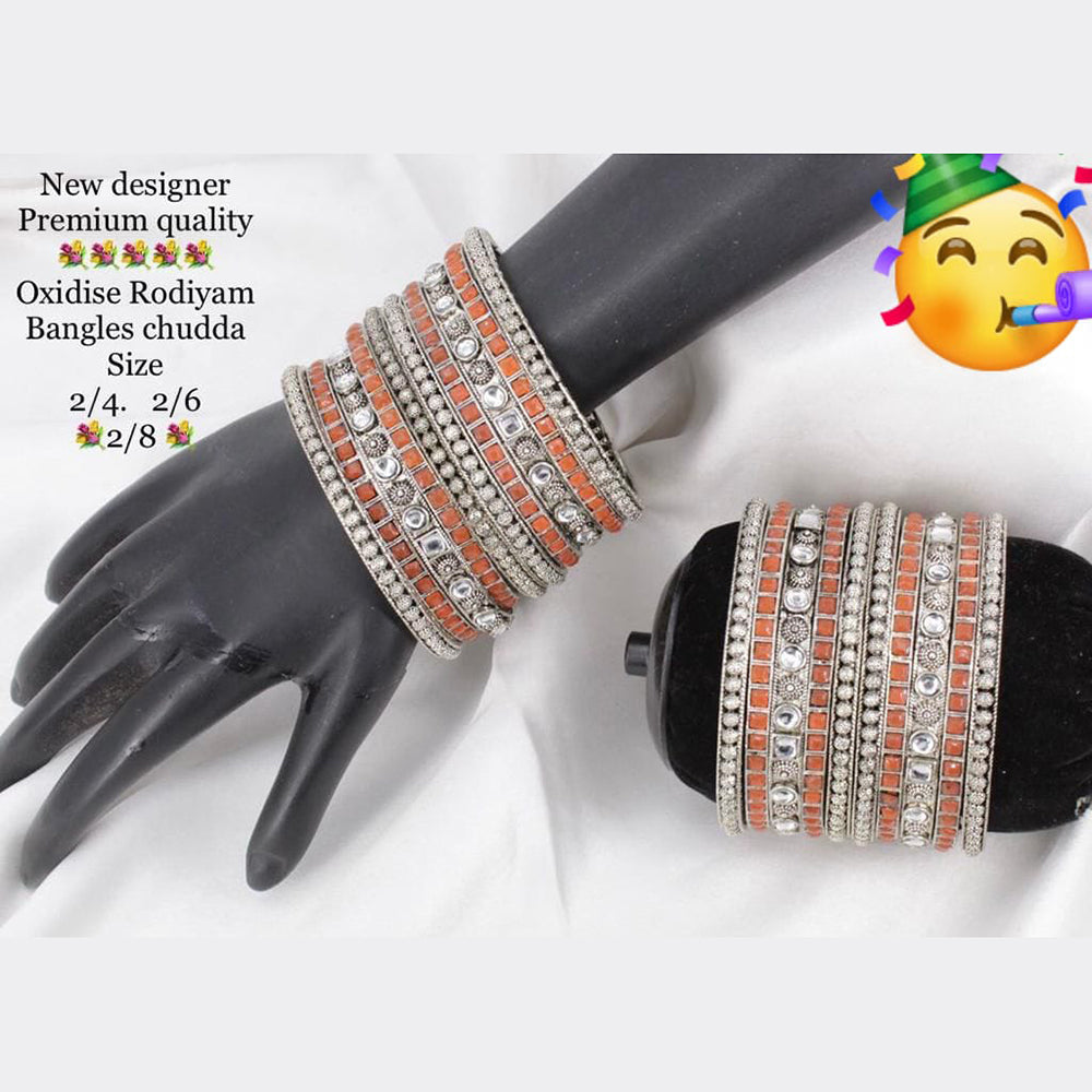 Pooja Bangles Silver Plated Bangles Set