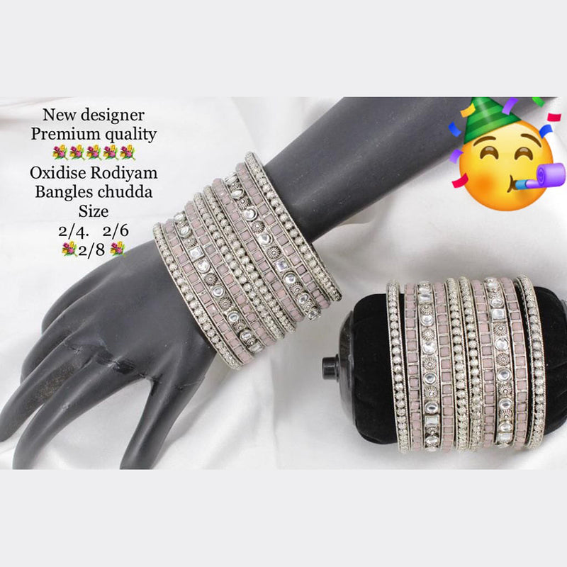 Pooja Bangles Silver Plated Bangles Set
