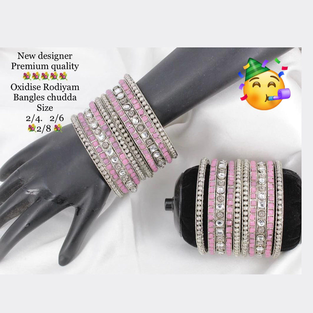 Pooja Bangles Silver Plated Bangles Set