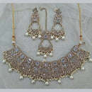 Pooja Bangles Gold Plated Kundan Stone & Beads Necklace Set