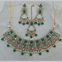 Pooja Bangles Gold Plated Kundan Stone & Beads Necklace Set