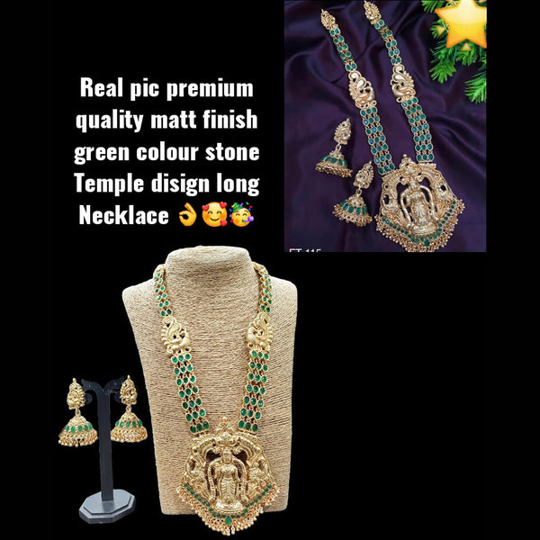 Pooja Bangles Gold Plated Pota Stone Haram Necklace Set