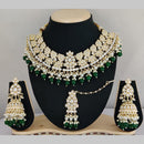 Pooja Bangles Gold Plated Kundan Stone & Beads Necklace Set