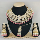 Pooja Bangles Gold Plated Kundan Stone & Beads Necklace Set