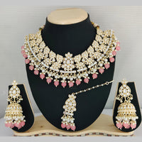 Pooja Bangles Gold Plated Kundan Stone & Beads Necklace Set