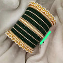 Pooja Bangles Gold Plated Mirror & Thread Bangles Set