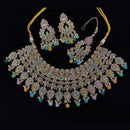 Pooja Bangles Gold Plated Kundan Stone And Beads Necklace Set