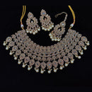 Pooja Bangles Gold Plated Kundan Stone And Beads Necklace Set