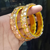 Pooja Bangles Crystal Stone Bangles Set