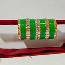 Pooja Bangles Crystal Stone Gold Plated Bangles Set