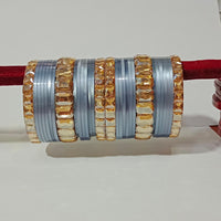 Pooja Bangles Crystal Stone Gold Plated Bangles Set