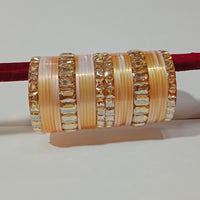 Pooja Bangles Crystal Stone Gold Plated Bangles Set