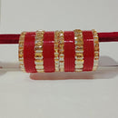 Pooja Bangles Crystal Stone Gold Plated Bangles Set