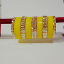 Pooja Bangles Crystal Stone Gold Plated Bangles Set