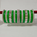 Pooja Bangles Crystal Stone Gold Plated Bangles Set