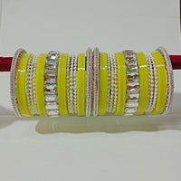 Pooja Bangles Crystal Stone Gold Plated Bangles Set