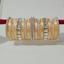 Pooja Bangles Crystal Stone Gold Plated Bangles Set