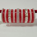 Pooja Bangles Crystal Stone Gold Plated Bangles Set