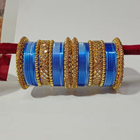 Pooja Bangles Kundan Stone Gold Plated Bangles Set