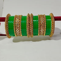 Pooja Bangles Kundan Stone Gold Plated Bangles Set