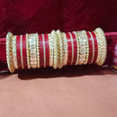 Pooja Bangles Crystal Stone Gold Plated Bangles Set