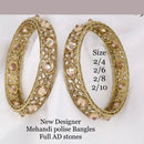 Pooja Bangles AD Stone Gold Plated Bangles Set