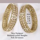 Pooja Bangles AD Stone Gold Plated Bangles Set