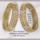 Pooja Bangles AD Stone Gold Plated Bangles Set