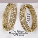 Pooja Bangles AD Stone Gold Plated Bangles Set