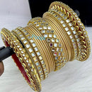 Pooja Bangles Kundan &  Thread Gold Plated Bangles Set