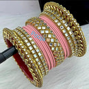 Pooja Bangles Kundan &  Thread Gold Plated Bangles Set