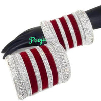 Pooja Bangles Thread Silver Plated Bangles Set