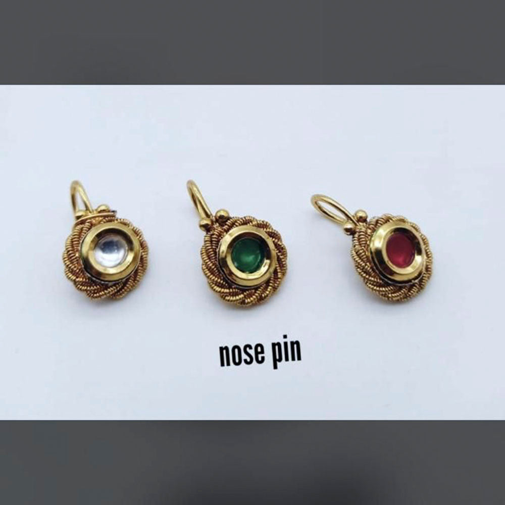 Pooja Bangles Gold Plated Nose Pin