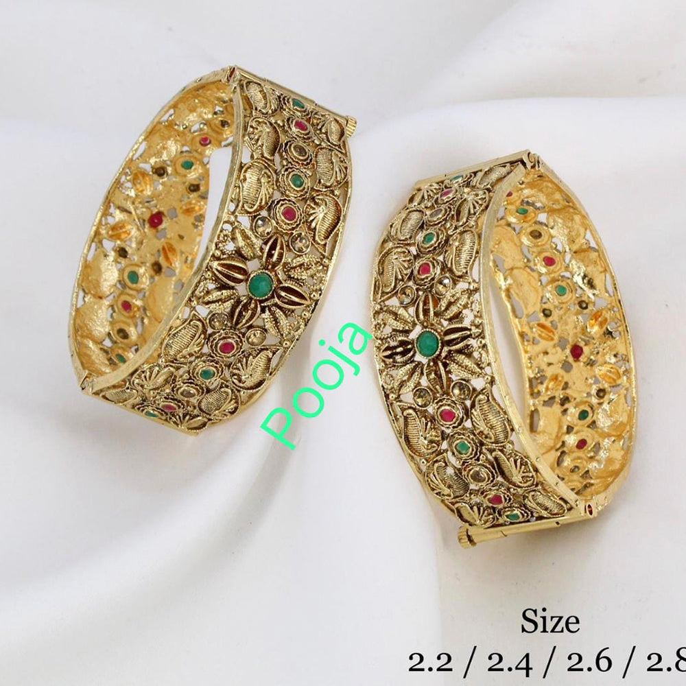 Pooja Bangles Pota Stone Bangles Set