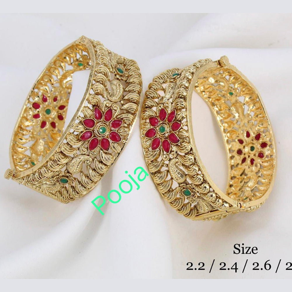 Pooja Bangles Pota Stone Bangles Set – JewelEMarket