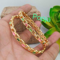 Pooja Bangles Austrian Stone Bangles Set