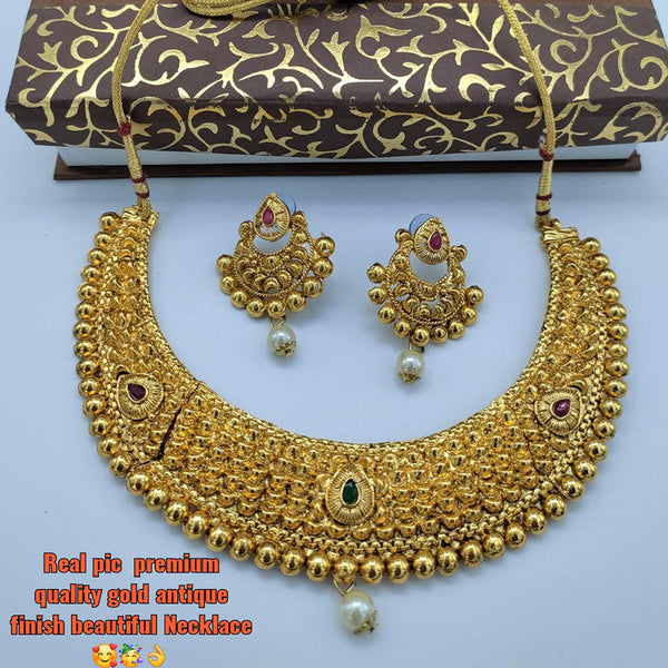 Pooja Bangles Pota Stone Copper Choker Necklace Set