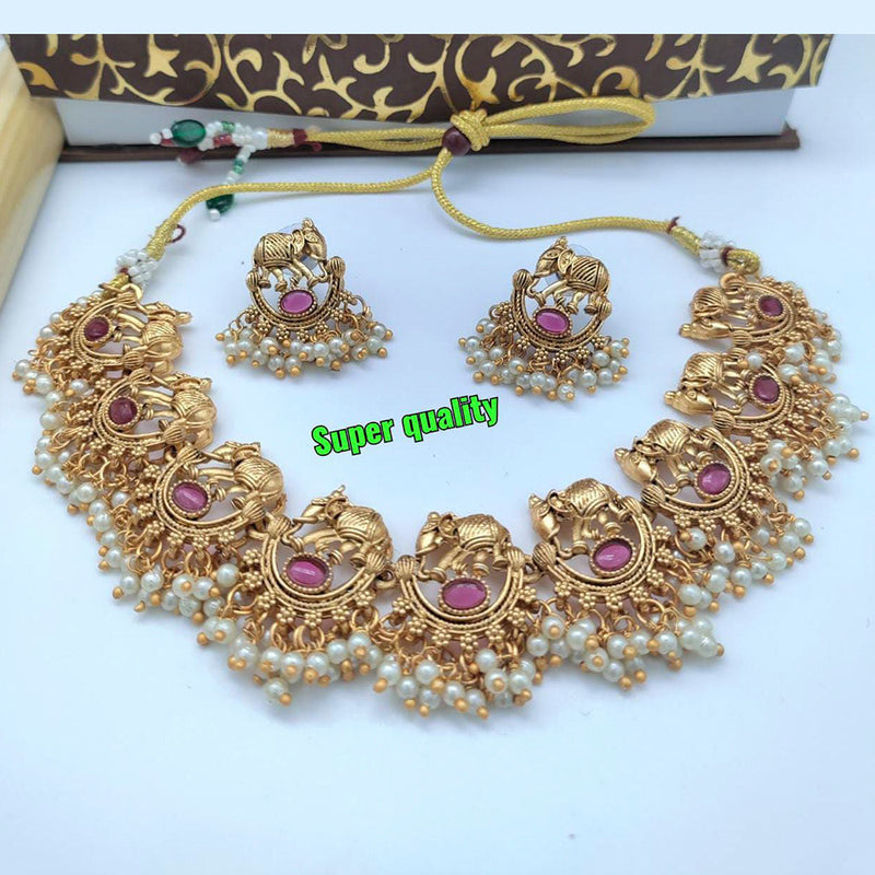 Pooja Bangles Pota Stone Choker Necklace Set