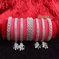 Pooja Bangles Austrian Stone & Thread Bangles Set