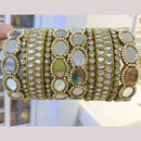 Pooja Bangles Gold Plated Mirror Work Bangles Set