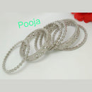 Pooja Bangles Silver Plated AD Stone Bangles Set