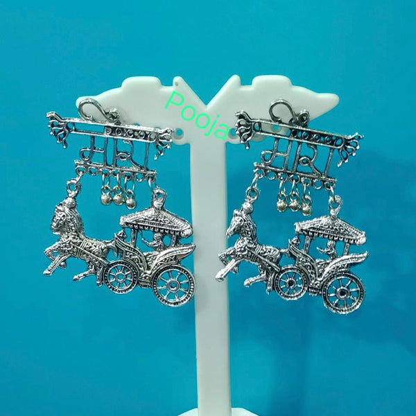 Pooja Bangles Silver Plated Earrings