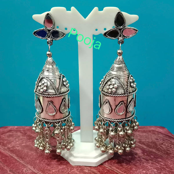 Pooja Bangles Silver Plated Jhumki Earrings